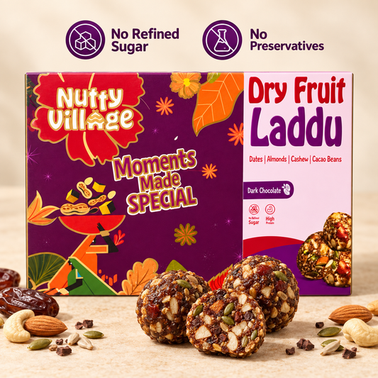 Dry Fruit Laddu - 96% Dates, Nuts & Seeds | Healthy Energy Bites