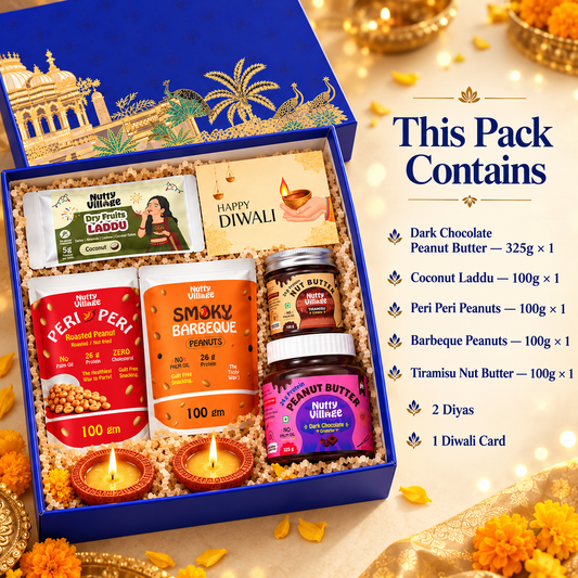BAITHAK Diwali Snack Box – 128g Protein | 5 Flavours | 725g
