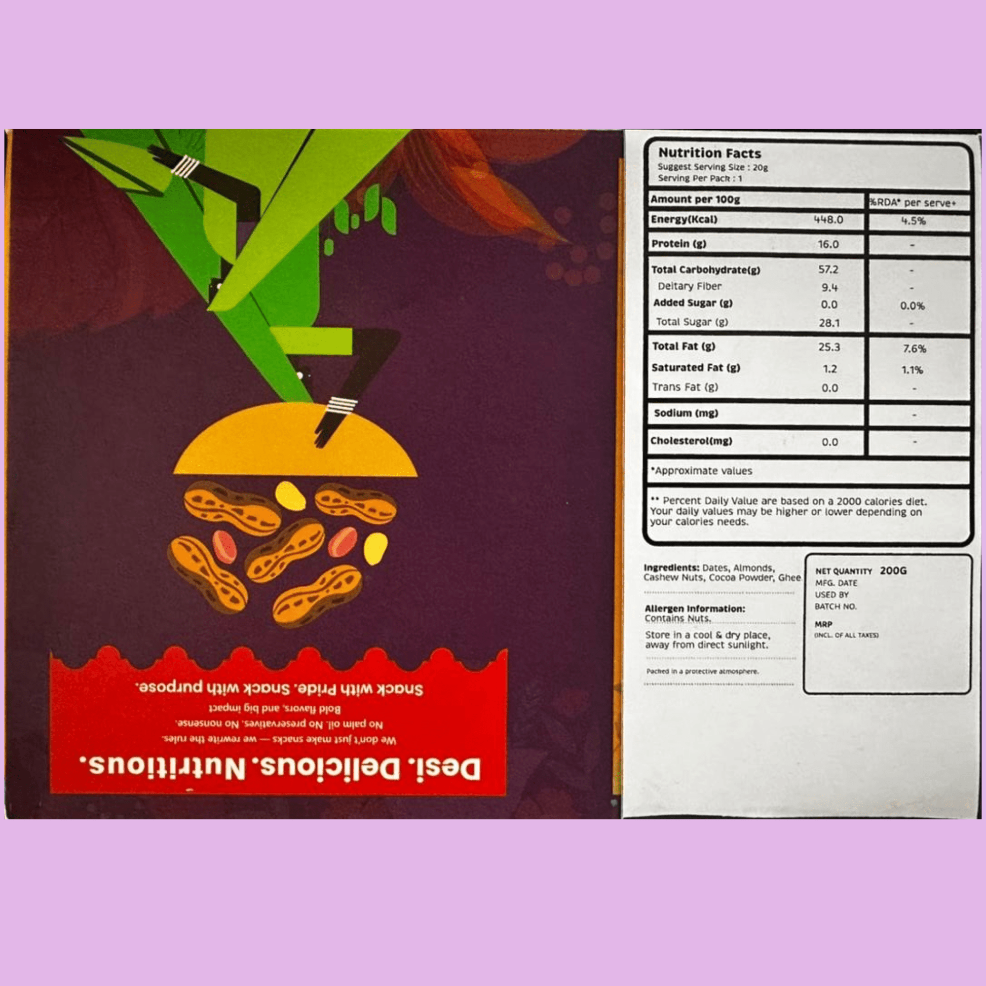 Dry Fruit Bites Date - Sweetened - Nutty Village