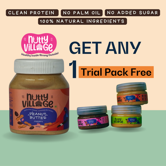 Buy Organic Jaggery Peanut Butter 300gm and a Free Trial Pack