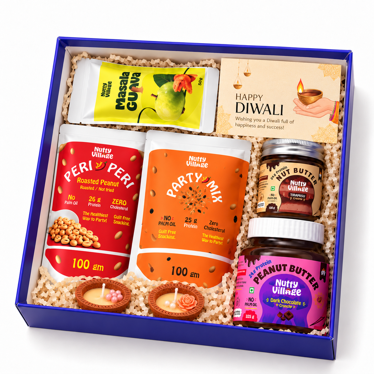BAITHAK Diwali Snack Box – 128g Protein | 5 Flavours | 725g