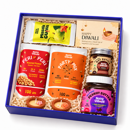 BAITHAK Diwali Snack Box – 128g Protein | 5 Flavours | 725g