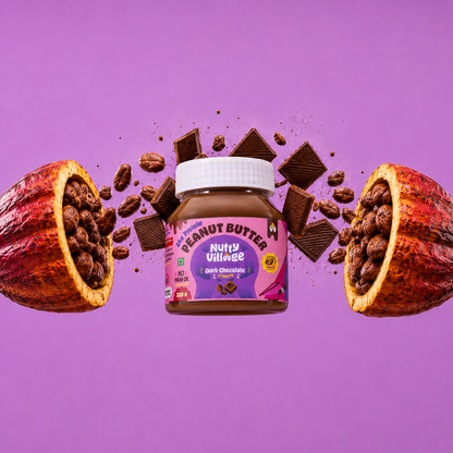 CREAMY- Dark Chocolate Peanut Butter Pack of 325g Nutty Village