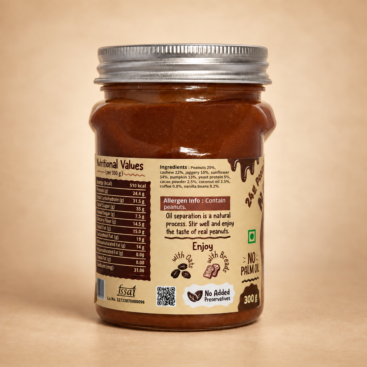 Tiramisu Nut Butter — Real Coffee, Cacao & Vanilla | 300g