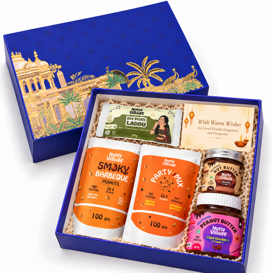 BAITHAK Diwali Snack Box – 128g Protein | 5 Flavours | 725g
