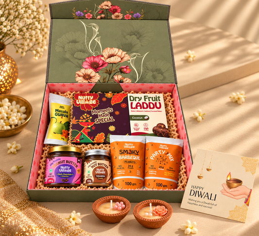 MEHMAANI Grand Diwali Hamper – 96% Dates, Nuts & Seeds Laddus | 7 Treats | 960g