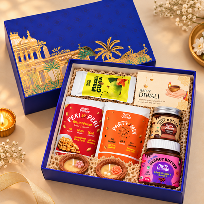 BAITHAK Diwali Snack Box – 128g Protein | 5 Flavours | 725g
