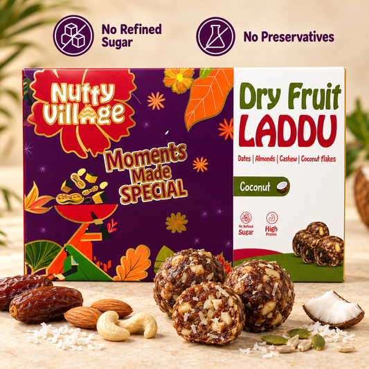 Dry Fruit Laddu - 96% Dates, Nuts & Seeds | Healthy Energy Bites
