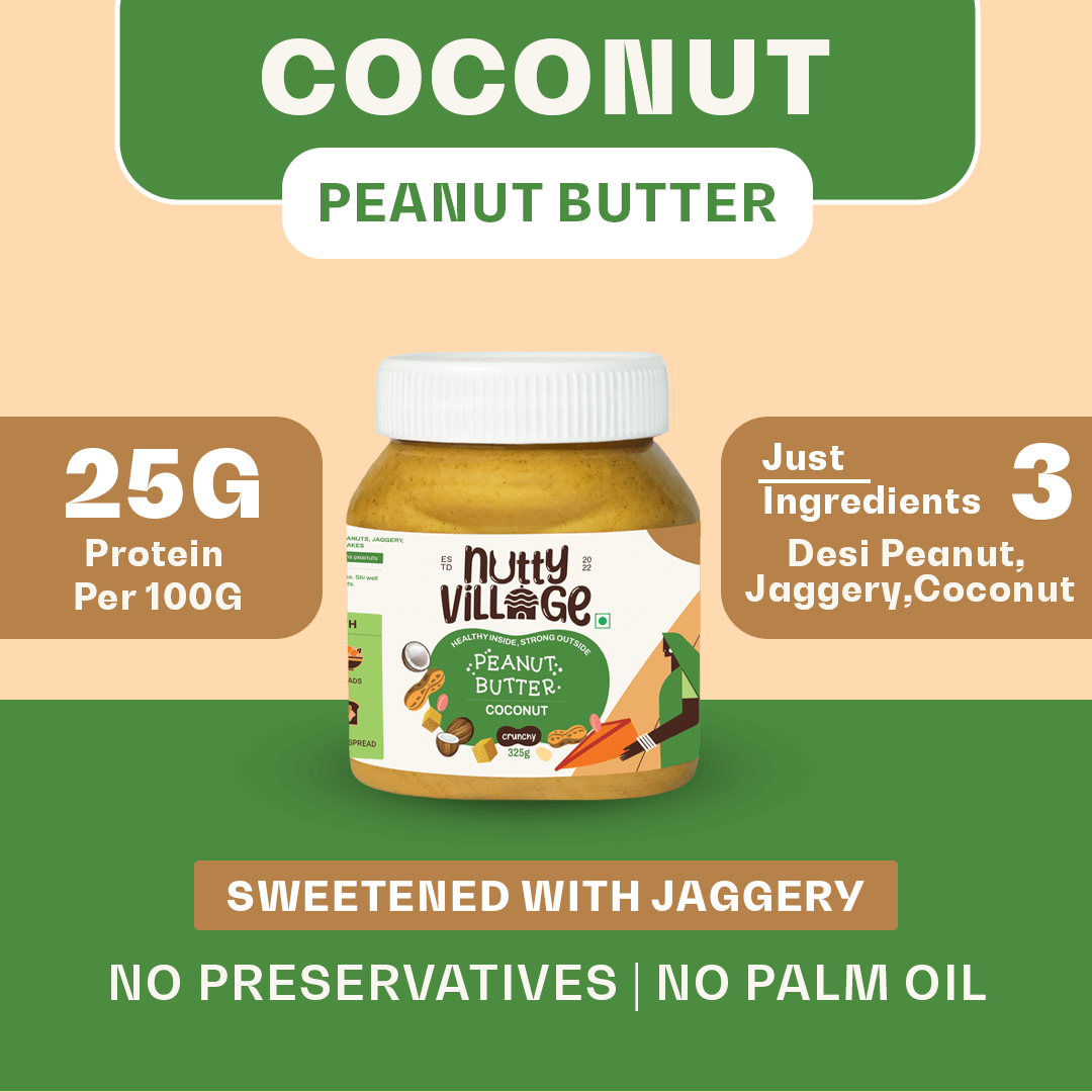 Coconut Peanut Butter (325 g) - Nutty Village