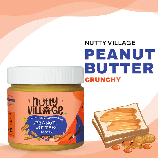 Nutty Village Combo Dark chocolate (Crunchy) & Jaggery Delight (Crunchy) 100% Natural High Protein 325gm - Nutty Village