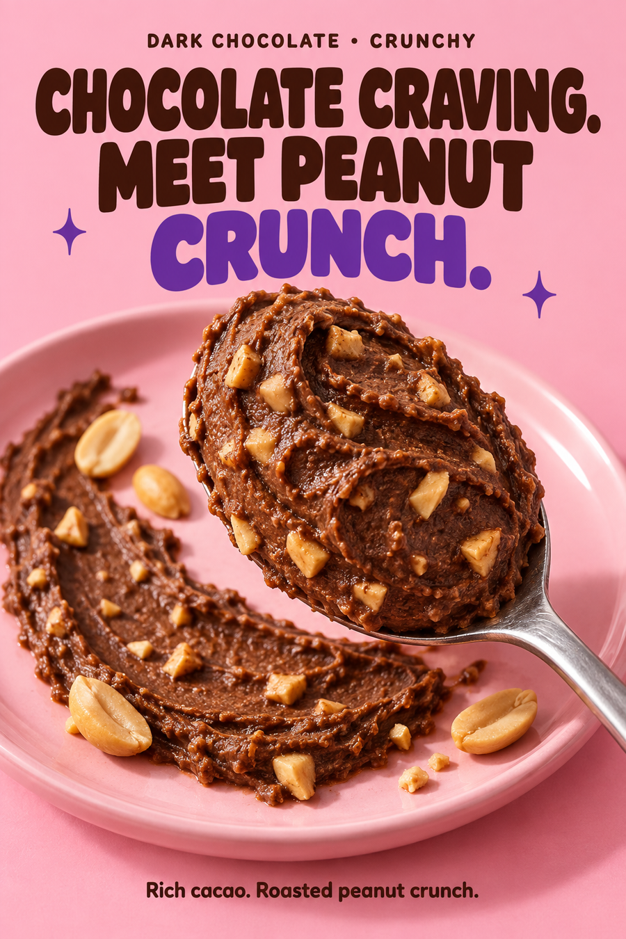 Dark Chocolate Peanut Butter, Crunchy - Made from Real Cacao Beans – A+ content image 1