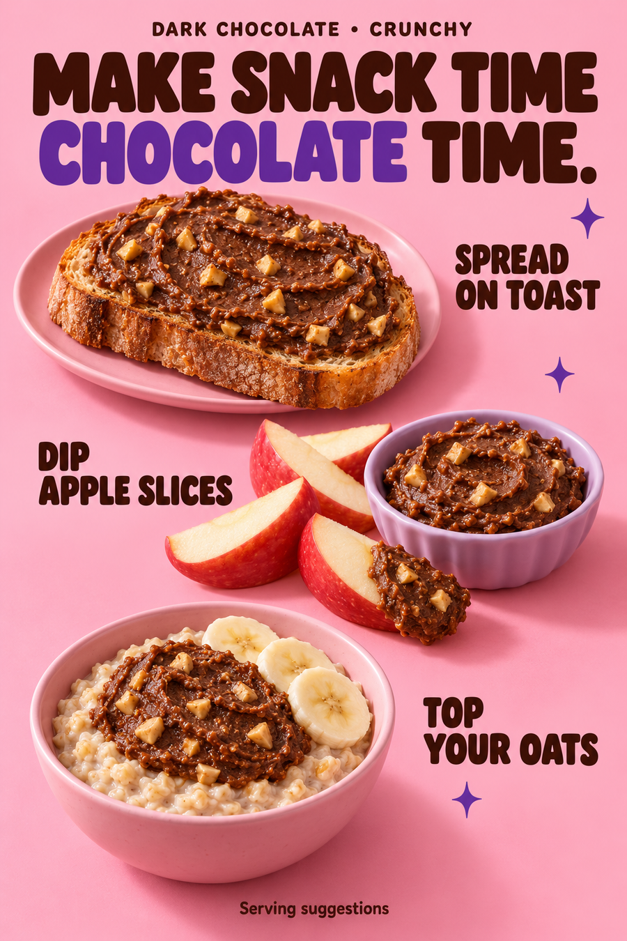 Dark Chocolate Peanut Butter, Crunchy - Made from Real Cacao Beans – A+ content image 3
