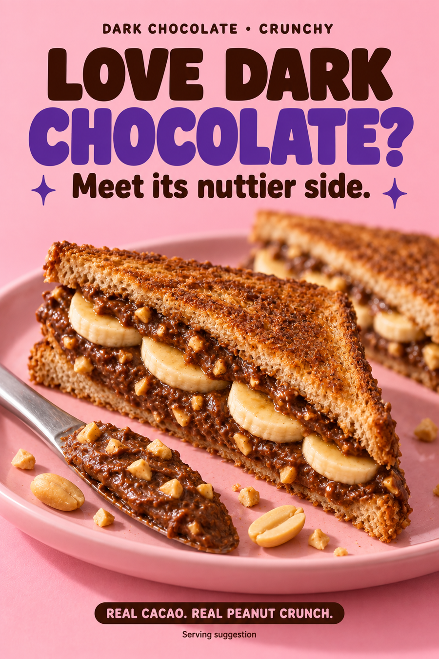 Dark Chocolate Peanut Butter, Crunchy - Made from Real Cacao Beans – A+ content image 6