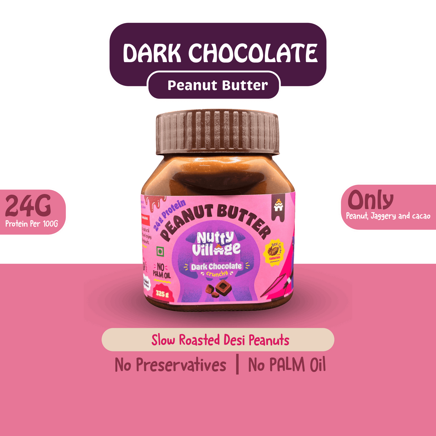 Nutty Village Dark Chocolate Peanut Butter - Nutty Village