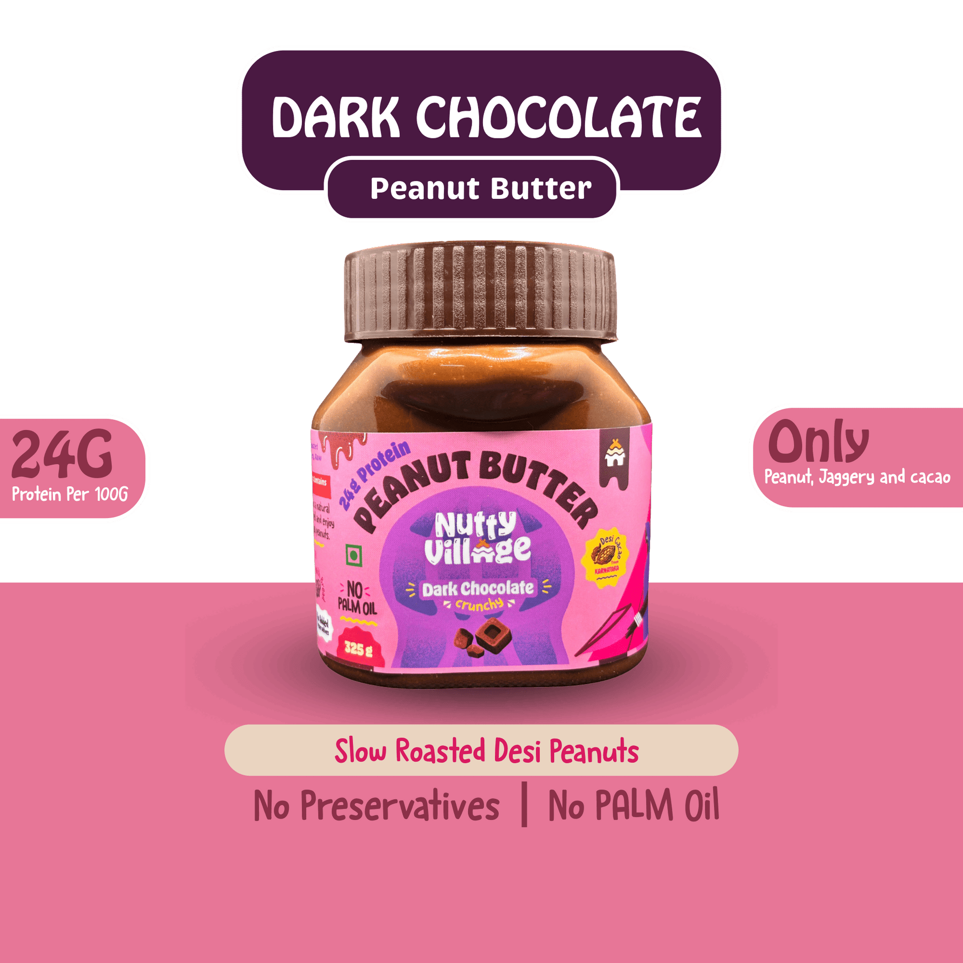Nutty Village Dark Chocolate Peanut Butter - Nutty Village