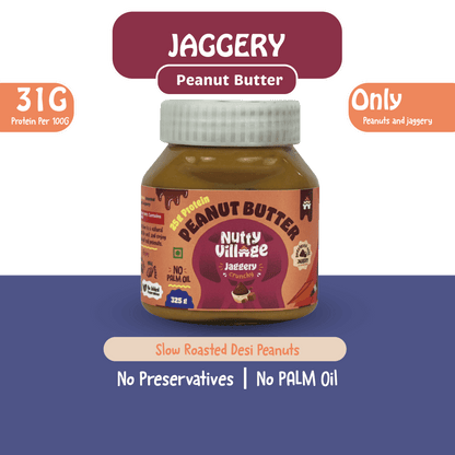 Nutty Village Peanut Butter (Jaggery Flavor) - Nutty Village
