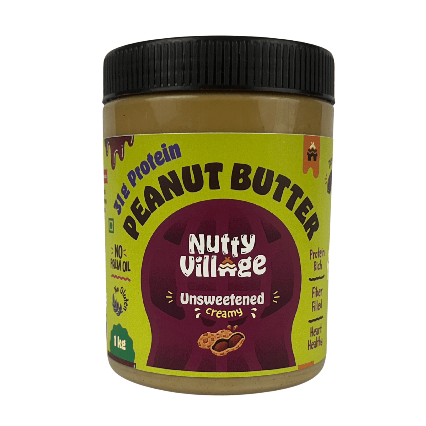 Nutty Village Unsweetened Peanut Butter - Nutty Village